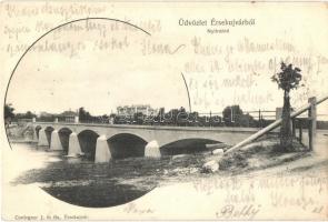 Érsekújvár, Nové Zamky; Nyitra híd, kiadja Conlegner J. és fia / bridge