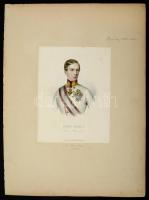 1848 Az ifjú Ferenc József császár színes,  kőnyomatos portréja Dauthage jelzéssel / 1848 Lithograph...