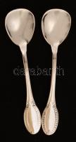 Ezüst(Ag) fűszerkanalak párban(2 db), jelzett, 7x1,5 cm, nettó: 8,6 g