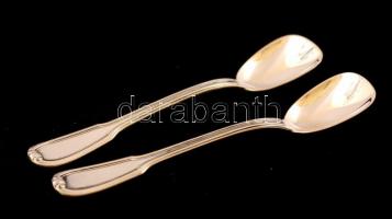 Ezüst(Ag) fűszerkanalak párban(2 db), jelzett, h: 7 cm, nettó: 11,3 g