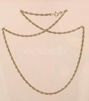 Ezüst(Ag) Walles nyaklánc, jelzett, h: 60 cm, nettó: 14,5 g