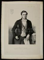 1855 Alexandre Colonna-Walewski (1810-1868) lengyel-francia diplomata.nagyméretű kőnyomatos portréja...