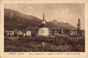 Újtátrafüred, Novy Smokovec; Lomnici és Nagyszalóki csúcsok / mountain peaks (EK)