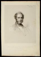 cca 1850 Henry John Temple (1784-1865) brit miniszerelnök, Palmerston viscontja nagyméretű kőnyomato...