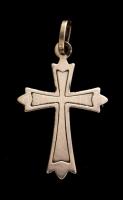 Ezüst(Ag) kereszt függő, jelzett, 3x1,8 cm, nettó: 1,3 g