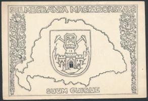 'Selmecbánya Magyarországé', Suum Cuique, kiadja a Selmecbányaiak Egyesülete Budapesten, borítékban / Banska Stiavnica, Hungarian irredenta, in envelope, So. Stpl s: Molnár Mária (EK)