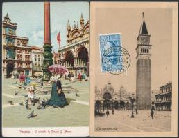 11 db RÉGI olasz városképes lap / 11 old Italian town-view postcards