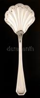 Ezüst(Ag) kagylós kaviáros kanál, jelzett, h: 12,3 cm, nettó: 23,4 g