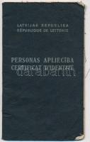 1936-1938 Fényképes lett személyi igazolvány oroszországi születésű magyar személy részére, későbbi bejegyzésekkel + hozzá tartozó rákospalotai illetőségi bizonyítvány