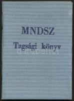 1953 Magyar Nők Demokratikus Szervezete tagsági könyv, tagsági bélyegekkel