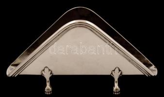 Ezüst(Ag) oroszlánlábas szalvétatartó, jelzett, 8x14,5x3,8 cm, nettó: 93 g