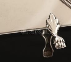 Ezüst(Ag) oroszlánlábas szalvétatartó, jelzett, 8x14,5x3,8 cm, nettó: 93 g