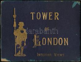 Photographic View Album of The Tower of London. Dundee, é.n. (1900), Valentine & Sons. Kiadói aranyozott egészvászon kötés, a borító megviselt állapotban, de belül a lapok rendben vannak. A Londoni Tower fényképes albuma, angol nyelven./ Linen-binding, in english language.