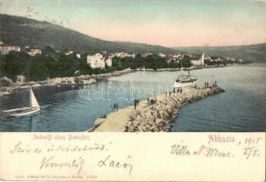 Abbazia, Ankunft eines Dampfers / Arrival of a steamship