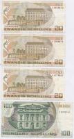 Ausztria 1984. 100Sch + 1986. 20Sch (3x) T:III
Austria 1984. 100 Schilling + 1986. 20 Schilling (3x...