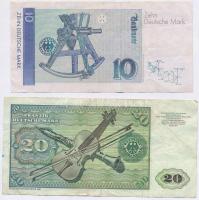 NSZK 1980. 20M + 1989. 10M T:III
FRG 1980. 20 Mark + 1989. 10 Mark C:F