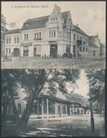 Gyulafehérvár, Alba Iulia; Népbank, Fő tér / bank, main square - 2 db régi képeslap / 2 old postcards