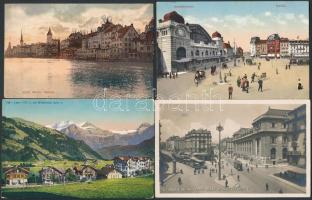 5 db RÉGI svájci városképes lap / 5 old postcards from Switzerland