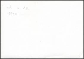 1950 Budapest, Fő utca 20. a háborús pusztítást megörökítő eredeti fotó, hátoldalt feliratozva, 13×1...