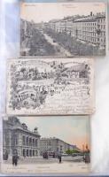 254 db RÉGI osztrák városképes lap két nagy albumban, több érdekes lap, litho lapokkal / 254 old Aus...