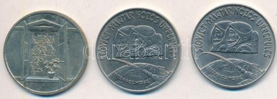 1980. 100Ft Ni "Szovjet-magyar közös űrrepülés" (2x) + 1985. 100Ft alpakka "Kulturáli...