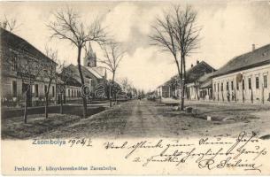 Zsombolya, Jimbolia; Fő utca, kiadja Perlstein F. / main street (Rb)