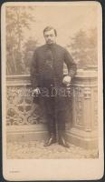 cca 1870 Gróf Somssich Imre (1819-1886) eredeti keményhátú fotó Simonyi budapesti műterméből / Hungarian nobleman, CDV photo, 11×6 cm