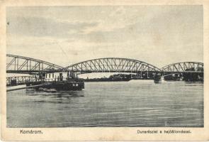 Komárom, Komárno; Duna, Hajóállomás / Danube, port, bridge