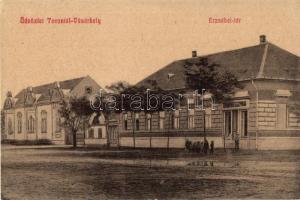 Torontálvásárhely, Debeljaca; Erzsébet tér, gyógyszertár, kiadja Benke Sándor / square, pharmacy