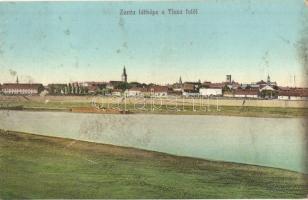 Zenta, Senta; látkép a Tisza felől / river