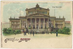 Berlin, Königl. Schauspielhaus / theatre, Meteor No. 230. hold to light litho (EK)