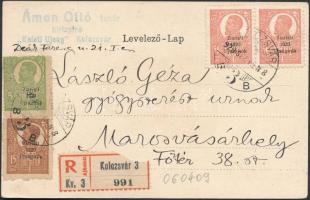 Kolozsvár, Cluj; Fő tér, Ellenzék politikai és társadalmi napilap reklámja, hátoldalon "Ziarist...