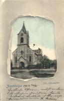 Zsombolya, Jimbolia; Római katolikus templom, kiadja Manzin és Ferch / church (EK)