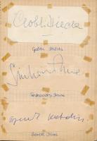 Vegyes aláírásgyűjtemény, sok neves színész, énekes aláírásával(Dajka Margit, Somogyvári Rudolf, Sim...