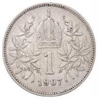 Ausztria 1907. 1K Ag "Ferenc József" (4,96g) T:2,2-
Austria 1907. 1 Corona Ag "Franz...