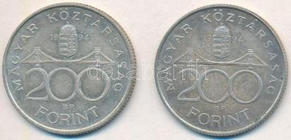 1994. 200Ft Ag "Deák Ferenc" (2x) T:2 Adamo F13.1