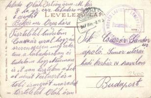 Gyopáros-fürdő, strand "Lugosi Honvéd Lábadozó Legénység Osztag" pecséttel a hátoldalon (E...