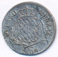 Német Államok / Bajorország 1808. 6kr Ag "IV. Miksa József" (2,66g) T:2-
German States / ...