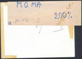 A tizedes meg a többiek, filmfotó, hátulján feliratozva, 9×12 cm