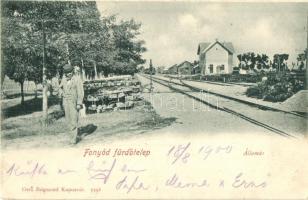Fonyód-fürdőtelep, vasútállomás, kiadja Gerő Zsigmond