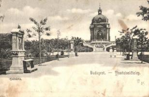 Budapest VIII. Tisztviselőtelep, Kálvária (ragasztónyom / gluemark)