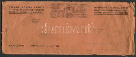 cca 1910 Műszaki Útmutató fémiparosok számára,  összeállította: Kökény Károly, Miskolc, papír boríté...