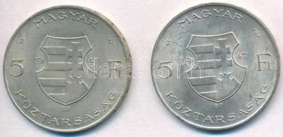 1947. 5Ft Ag "Kossuth" (2x) T:2 Adamo F8.1