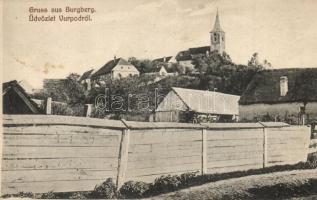 Vurpód, Vurpar, Burgberg; Látkép, templom / general view, church