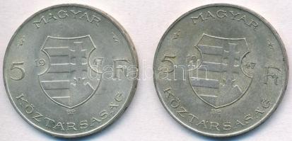 1947. 5Ft Ag "Kossuth" (2x) T:2 Adamo F8.1
