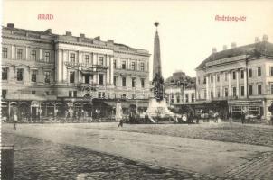 Arad, Andrássy tér, Fehér Kereszt szálloda,  / square, hotel