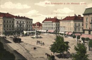 Arad, Színház, Szentháromság szobor / theatre, statue (EK)