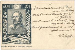 1899 Arad, 1849 Október 6., Lázár Vilmos a szabadság vértanúja / martyr (vágott / cut)