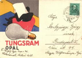 Tungsram Opal reklám képeslap / light bulb advertisment postcard (EK)
