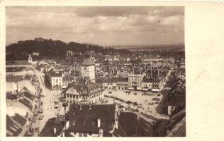 Brassó, Kronstadt, Brasov; Városháza, piactér, H. Zeidner üzlete / town hall, market place, photo (EK)